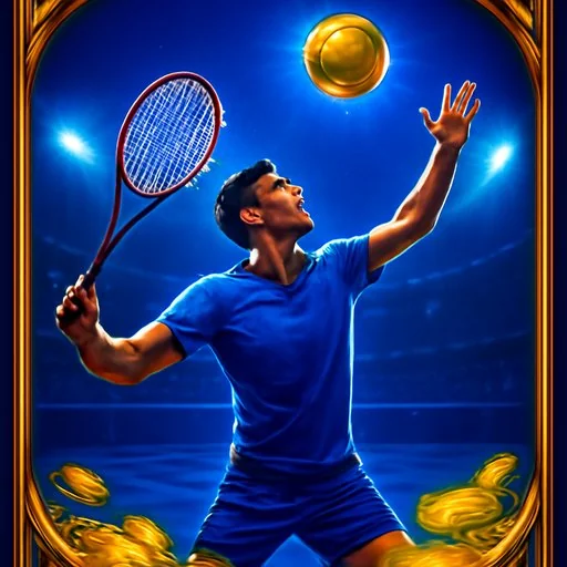BK99 table tennis player holding racket